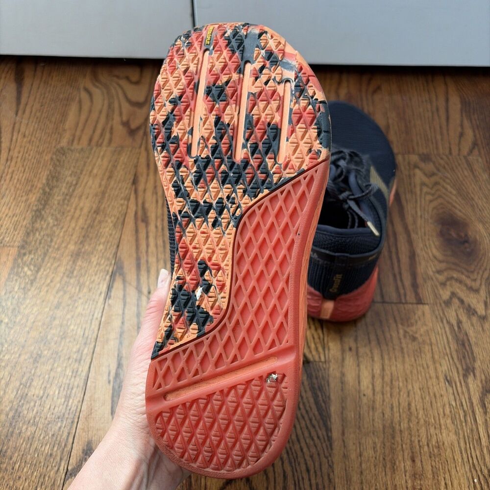 Reebok Women's Nano 9 Cross Training Shoes Size 8.5 M Black/Orange [EG0599] - Picture 6 of 7